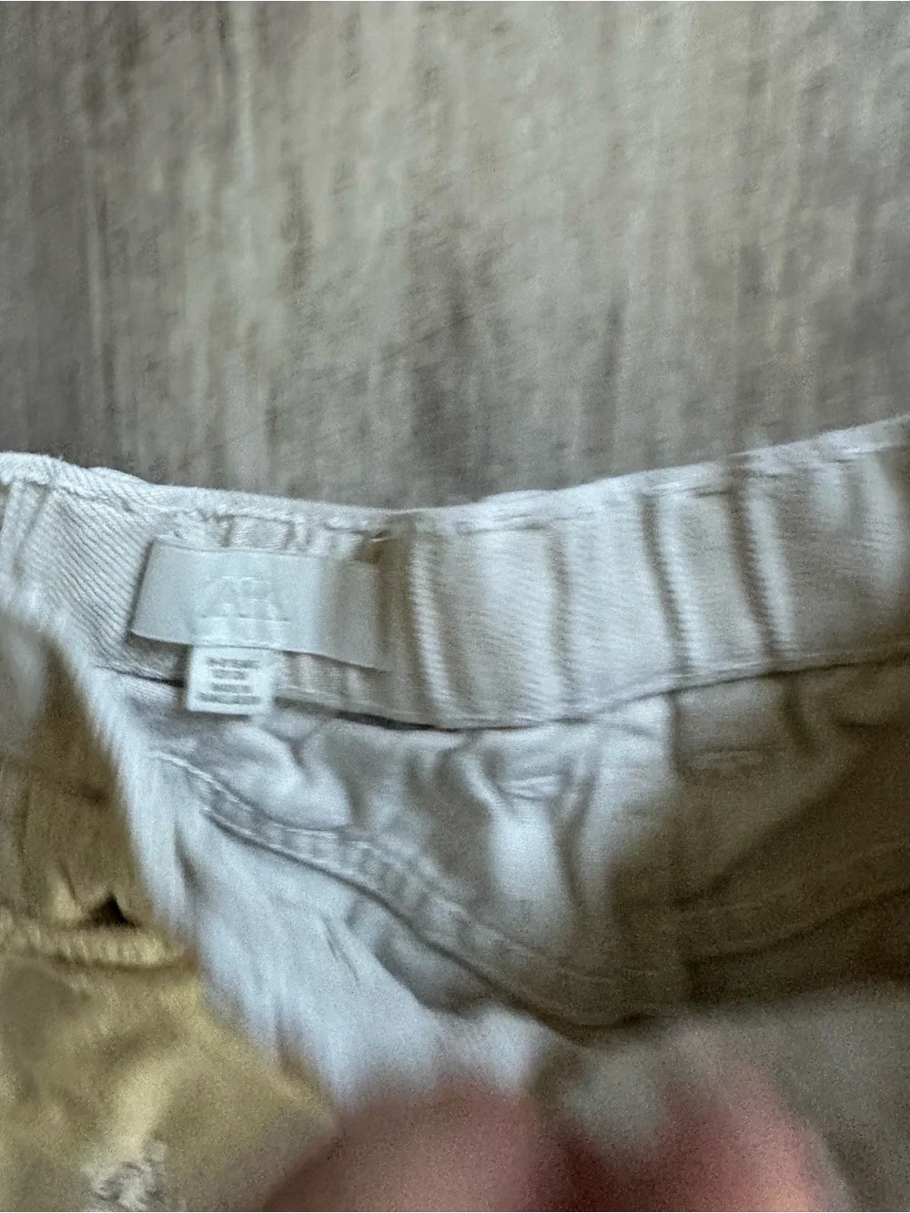 Zara Cream Distressed Denim Shorts